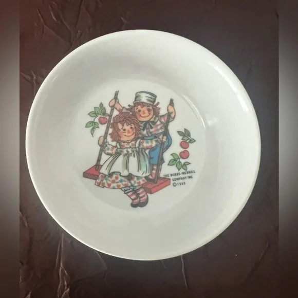 Vintage 1969 Raggedy Ann & Andy ~ 4 Piece Plastic Youth Dish Set: - Picture 4 of 6